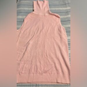 Joseph A light pink turtleneck tank top.